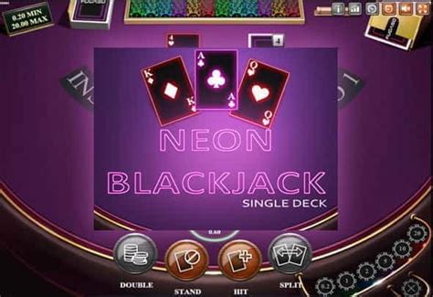 neon blackjack single deck echtgeld